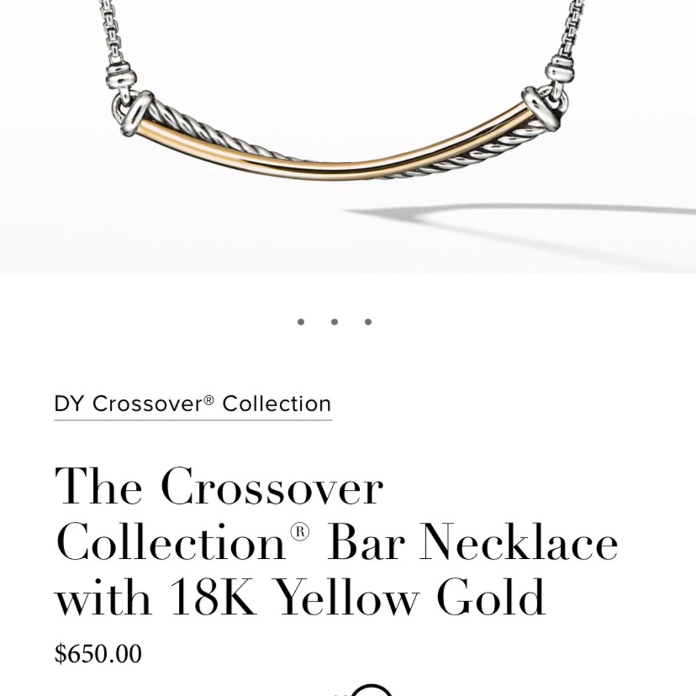 David Yurman necklace.. Crossover collection ..New in box.. comes with DY pouch